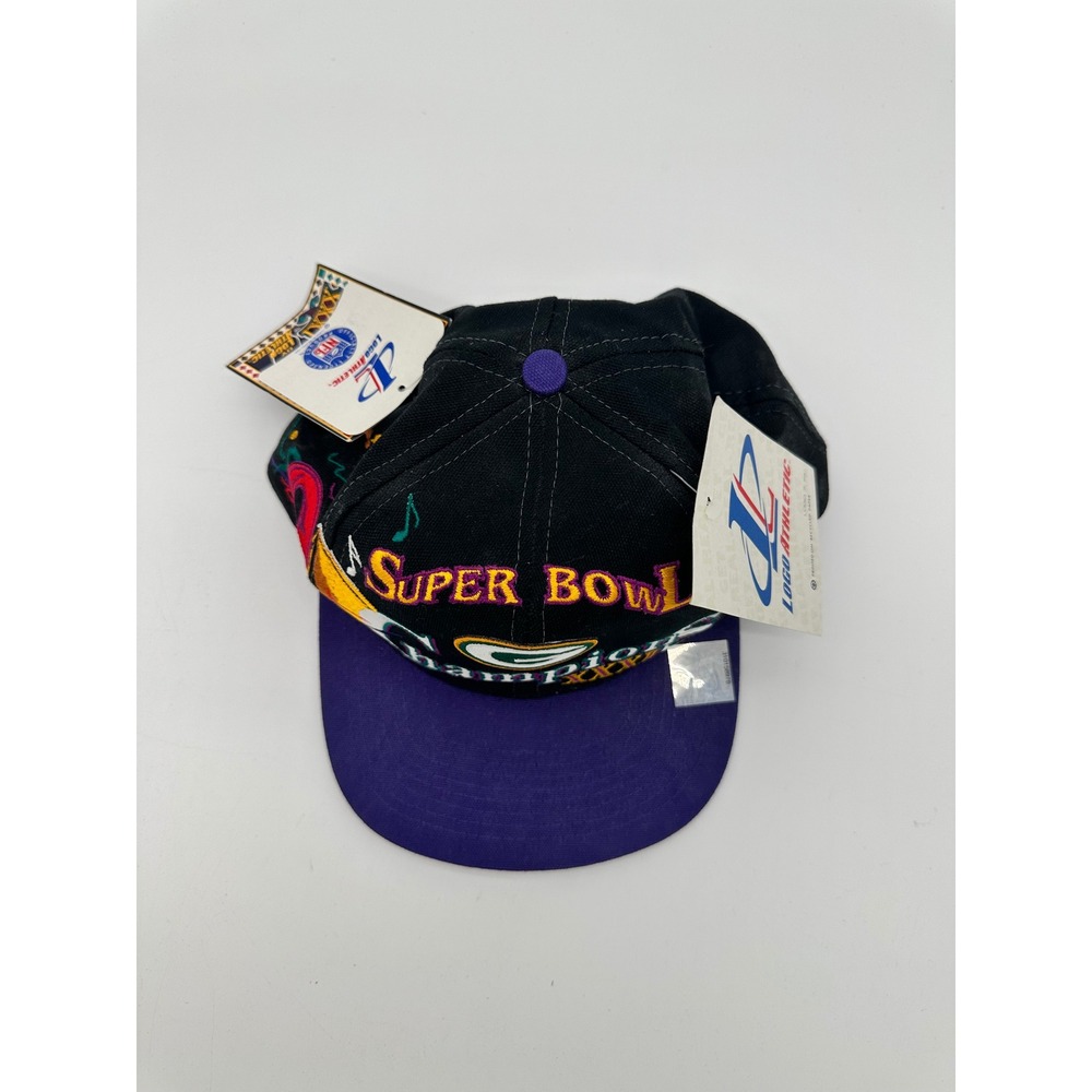 Logo Athletic Hat Mens Green Bay Packers Super Bowl XXXI Champions Black OSFA